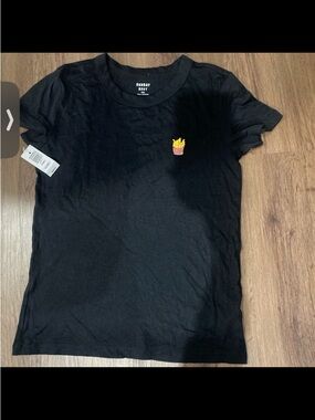 Sunday Best Black Short Sleeve Tee with Fries Patch